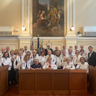 Accolti in Comune i 50&amp;Più terzi classificati alle Olimpiadi delle terza età.