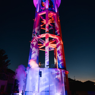 Alice: uno spettacolo di luci per inaugurare la torre dell'acquedotto