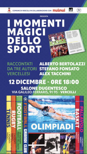 Momenti magici dello sport: presentazione del libro il 12 al Dugentesco