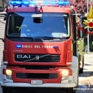 Principio di incendio a Serravalle