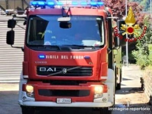 Principio di incendio a Serravalle