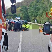 Incidente a Roccapietra, capottata una delle auto - foto