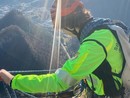 Attrezzatura lesionata, scalatori soccorsi sulla ferrata Falconera